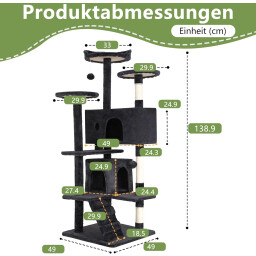 برج شجرة القطط متعدد المستويات - موديل 59 Multi-Level Cat Tree Tower-Model 59