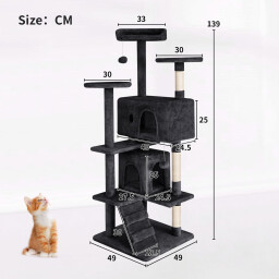 برج شجرة القطط متعدد المستويات - موديل 59 Multi-Level Cat Tree Tower-Model 59