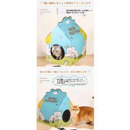بيت قطط من الورق المقوى Cardboard Cat House