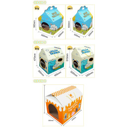 بيت قطط من الورق المقوى Cardboard Cat House