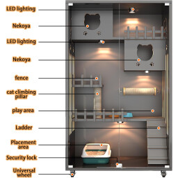 بيت قطط فاخر-F Luxury Cat House - F