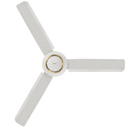 مروحة سقفية ”56 بثلاث شفرات - أبيض مع حلق ذهبي Ceiling Fan 56” with 3 Blades - White With Gold