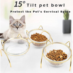 ماعون مزدوج زجاجي Glass Dual Bowls