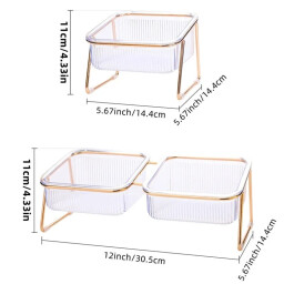 وعاء مزدوج شفاف Transparent Dual Bowl