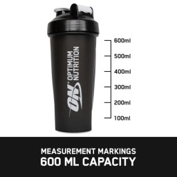 قارورة خلط (شيكر) - 600 مل - أسود Optimum Nutrition Shaker - 600 ml - Black