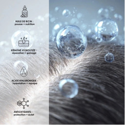 أمبولات مكافحة تساقط الشعر بالكيراتين وزيت الخروع – 10 أمبولات Anti-Hair Loss Keratin Castor Oil Ampoules – 10 Single-Dose Vials