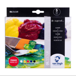 الوان فان جوغ زيتي ٥ لون ٤٠ مل Van Gogh Oil Colours Primary Mixing Set 5x20ml