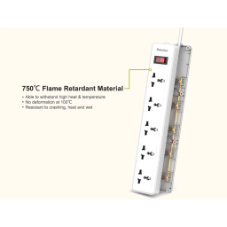 موزّع كهربائي Huntkey SSZ501 – 5 منافذ بطول 5 متر Huntkey SSZ501 Power Strip – 5 Outlets, 5m Cable