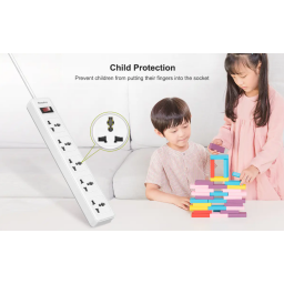 موزّع كهربائي Huntkey SSZ501 – 5 منافذ بطول 5 متر Huntkey SSZ501 Power Strip – 5 Outlets, 5m Cable