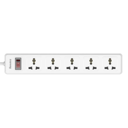 موزّع كهربائي Huntkey SSZ501 – 5 منافذ بطول 5 متر Huntkey SSZ501 Power Strip – 5 Outlets, 5m Cable