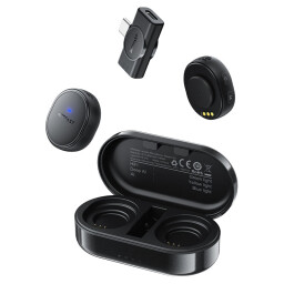 ميكروفون لاسلكي مغناطيسي ACEFAST R3 (ثنائي) ACEFAST R3 Wireless Magnetic Lavalier Microphone