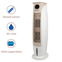 مبرد هواء ديلوكس ارتفاع 170 سم موتور نحاسي 100% Deluxe Air Cooler