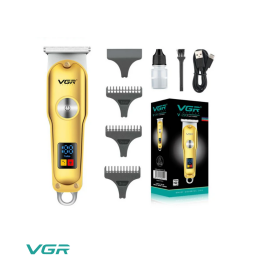 ماكينة الاحترافية لتحديد اللحية وتصفير الشعر (شاشة رقمية) VGR V-290 Professional Cordless Hair Trimmer with LED Display