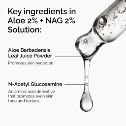 سيروم الألوفيرا 2% + NAG 2% – لعلاج الحبوب وآثارها وتهدئة البشرة Aloe 2% + NAG 2% Solution – Acne Care & Skin Soothing Serum