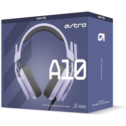 سماعة الألعاب لوجيتك أسترو (Astro A10) الجيل الثاني - اللون البنفسجي Logitech Astro A10 Gen 2 Wired Gaming Headset - Lilac