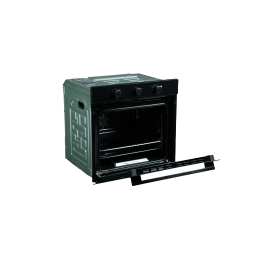 فرن غازي قياس 60*60 حجم 80  لتر  5 وظيفة 80L Built-in Full Gas Oven with Mechanical Control – Black Glass Design