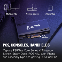 كرت التقاط الألعاب الداخلي إلجاتو (Elgato 4K Pro) بمنفذ HDMI 2.1 ودعم 8K60 Elgato 4K Pro Internal Capture Card - HDMI 2.1, 8K60 HDR10 Passthrough