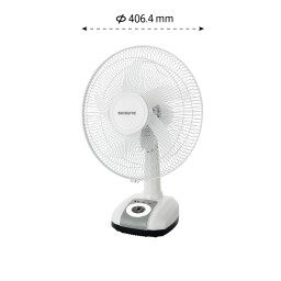 مروحة شحن منضدية حجم 16" 16” RECHARGEABLE TABLE FAN