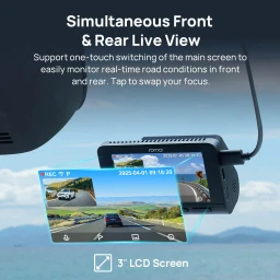 داش كام سيارة 4K امامي خلفي Dashcam A800SE Set