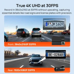 داش كام سيارة 4K امامي خلفي Dashcam A800SE Set