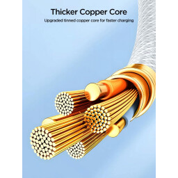 كيبل تايب سي سريع 60 واط مجدول متين بطول متر 60W Fast Type-C Cable, Durable Braided, 1 Meter Length
