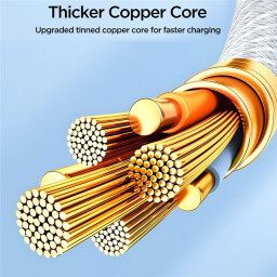 كيبل تايب سي سريع 60 واط مجدول متين بطول متر 60W Fast Type-C Cable, Durable Braided, 1 Meter Length