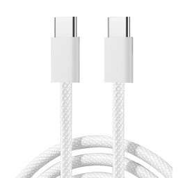 كيبل تايب سي سريع 60 واط مجدول متين بطول متر 60W Fast Type-C Cable, Durable Braided, 1 Meter Length