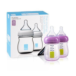رضاعة يومي لتقليل المغص لدى الرضيع حجم 160 مل 2 في 1 Umee Babyfles 2 x 160 ml