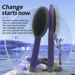فرشاة تدليك فروة الرأس الكهربائية لاسلكية محمولة بتقنية الاهتزاز Portable cordless electric scalp massage brush with vibration technology