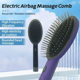 فرشاة تدليك فروة الرأس الكهربائية لاسلكية محمولة بتقنية الاهتزاز Portable cordless electric scalp massage brush with vibration technology