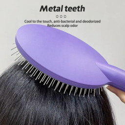 فرشاة تدليك فروة الرأس الكهربائية لاسلكية محمولة بتقنية الاهتزاز Portable cordless electric scalp massage brush with vibration technology
