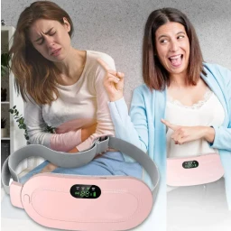 حزام تدفئة واهتزاز ذكي لتخفيف آلام البطن والظهر والدورة الشهرية Smart heating and vibration belt for relieving abdominal, back, and menstrual pain