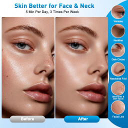 جهاز تدليك الوجه الكهربائي بتقنية EMS سبع ألوان LED لشد البشرة ومكافحة التجاعيد EMS electric facial massager with seven LED colors for skin tightening and anti-wrinkle treatment