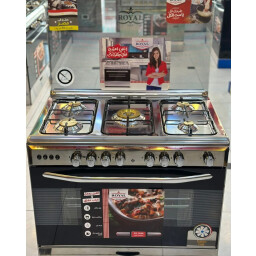 طباخ رويال جاز 60*90 المتطور كلياً استانلس ستيل Cooker RoyalGaz60*90