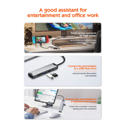 موزع متعدد الوظائف LDNIO DS-56H USB-C بدعم شحن سريع 100 واط وتصميم حديث متعدد المنافذ LDNIO DS-56H PD100W USB-C Multi-Function Hub
