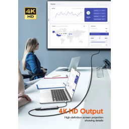 موزع متعدد الوظائف LDNIO DS-56H USB-C بدعم شحن سريع 100 واط وتصميم حديث متعدد المنافذ LDNIO DS-56H PD100W USB-C Multi-Function Hub