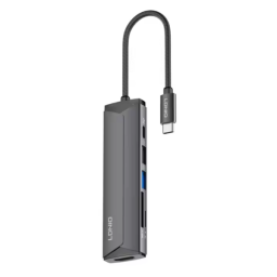 موزع متعدد الوظائف LDNIO DS-56H USB-C بدعم شحن سريع 100 واط وتصميم حديث متعدد المنافذ LDNIO DS-56H PD100W USB-C Multi-Function Hub
