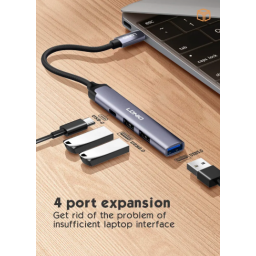محول LDNIO DS-114C من Type-C إلى 4 منافذ USB 3.0 عالية السرعة LDNIO DS-114C Type-C to 4× USB 3.0 Hub