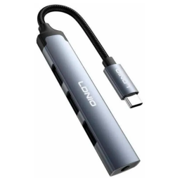محول LDNIO DS-114C من Type-C إلى 4 منافذ USB 3.0 عالية السرعة LDNIO DS-114C Type-C to 4× USB 3.0 Hub