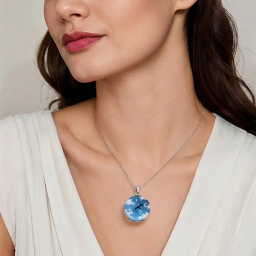 قلادة "حرية السماء" - تصميم الغيوم والطائر "Sky Freedom" Necklace - Clouds & Bird Design