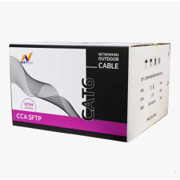 كيبل شبكة خارجي NX-CCA CAT6 SFTP بطول 305 متر NX CCA Outdoor CAT6 SFTP Network Cable 305M