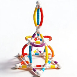 مكعبات مغناطيسية مرنة 100 قطعة Magnet tube blocks 100pcs
