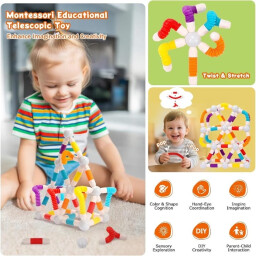 مكعبات مغناطيسية مرنة 64 قطعة Magnet tube blocks 64 pcs