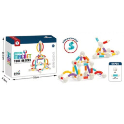 مكعبات مغناطيسية مرنة 64 قطعة Magnet tube blocks 64 pcs