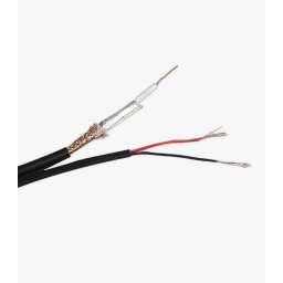 كيبل كاميرات مراقبة RG59 بطول 100 متر نحاس مكسو (CCS) مع طاقة خارجية NX NX-RG59 CCTV Camera Cable - 100m - CCS-OUTSIDE