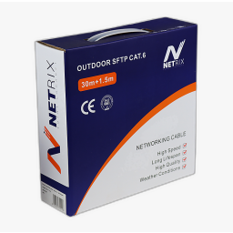 كابل شبكة خارجي CAT6 SFTP بطول 30 متر + 1.5 مم NX-SFTP-CAT6 - 30m + 1.5mm - Outdoor Network Cable