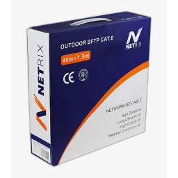 كابل شبكة خارجي CAT6 SFTP بطول 40 متر + 1.5 مم NX-SFTP-CAT6 - 40m + 1.5mm - Outdoor Network Cable