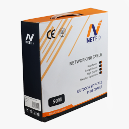 كيبل شبكة خارجي NX CAT6 نحاس نقي 100% مدرع SFTP بطول 50 متر NX SFTP CAT6 Outdoor Network Cable 50m 100% Copper