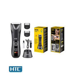ماكينة حلاقة وتحديد الاحترافية بشفرات سيراميك وشاشة رقمية HTC AT-018 Professional Hair Trimmer with Ceramic Blades & LED Display