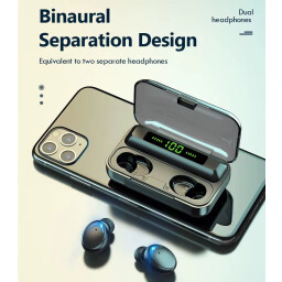 سماعات لاسلكية مع باور بانك Wireless Earbuds with Digital Display & Power Bank Charging Case